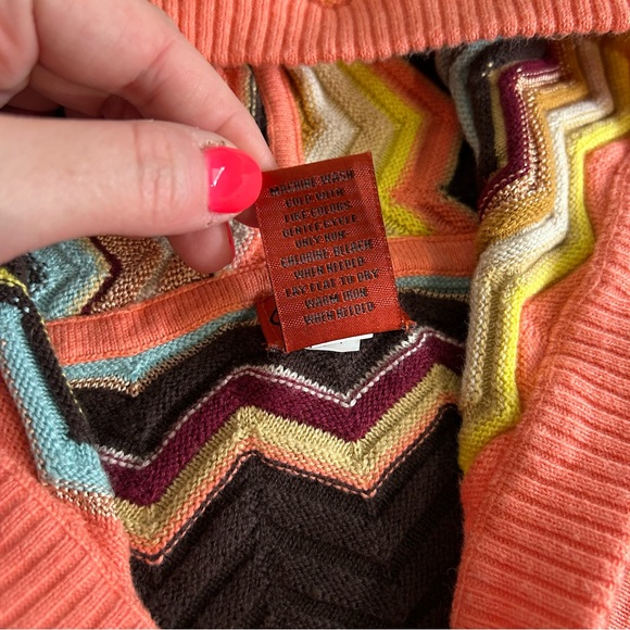 Missoni for Target Chevron Knit Tunic Zip Hooded Sweater Jacket Kids Size XL - Picture 6 of 9